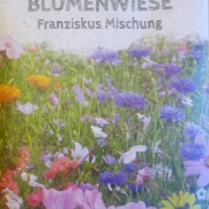 Blumensamen "Franziskus Mischung" für 5 m² mit bunten Wildblumen und 40-80 cm Höhe.