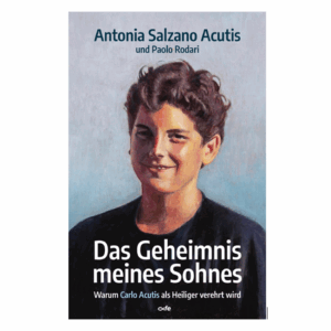 Das Cover zeigt Carlo Acutis' Porträt und thematisiert seinen Weg zur Heiligkeit.