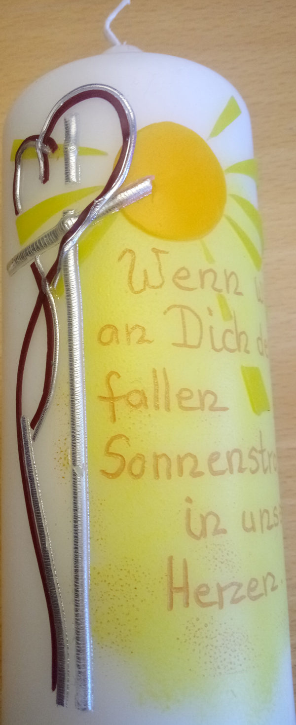 Kerze „Sonnenstrahlen“